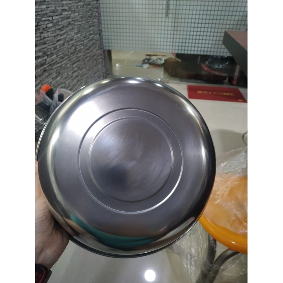 Baskom Bowl Adonan Tinggi Tebal Stainless 40 Cm Mixing Bowl