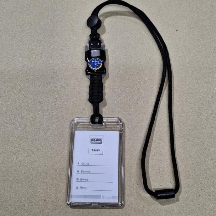 

NEW tali lanyard id card bolak balik/2 sisi tertutup.akrilik logo KEMENHUB