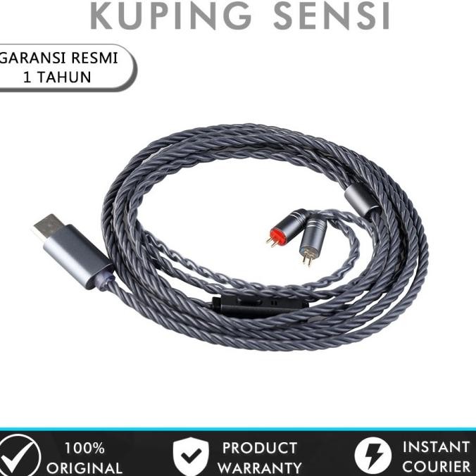 TERBARU - TRIPOWIN GRACE Type C DSP 4-Core Silver-plated Cable with Microphone