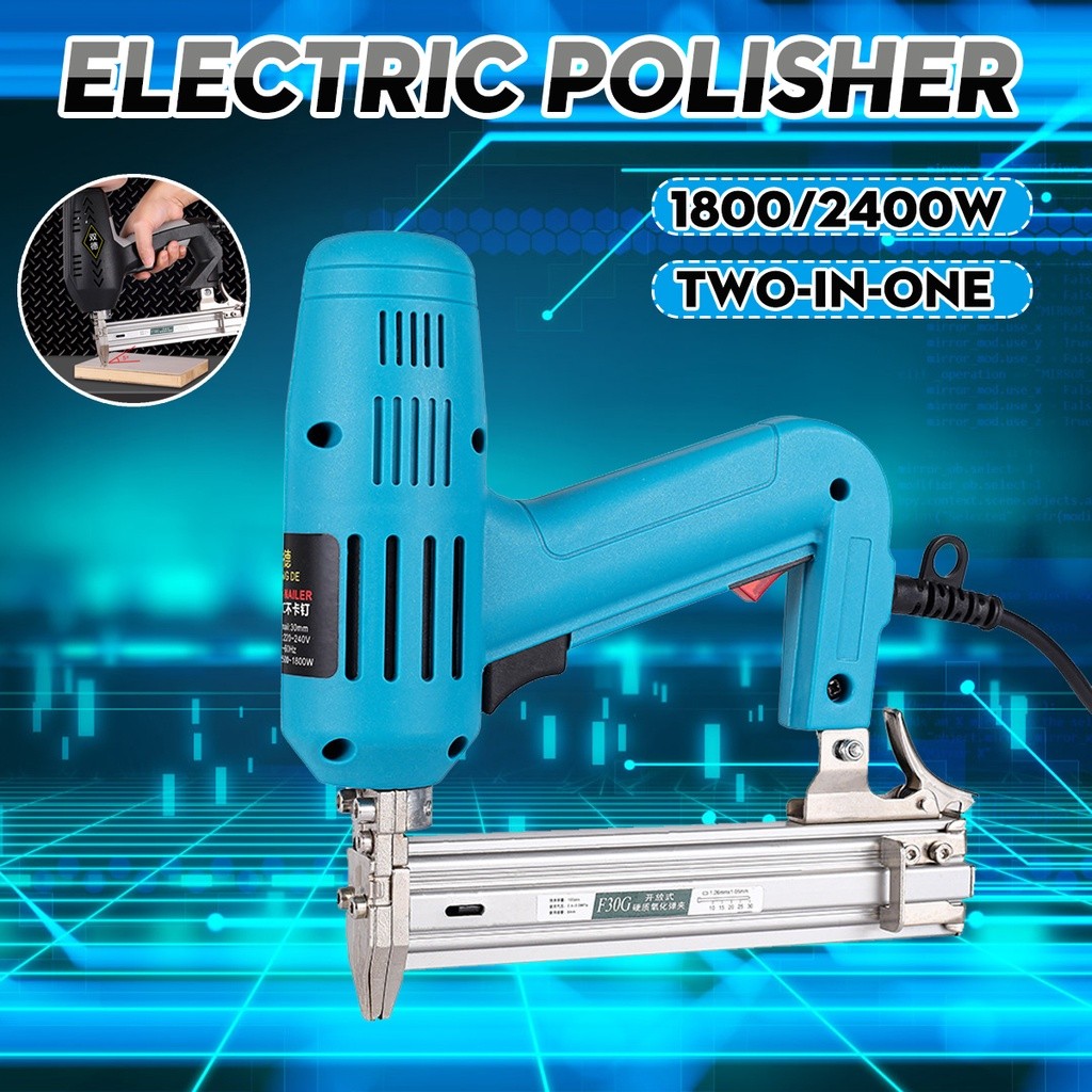 

2400W 220V Paku Tembak Listrik Penggunaan Ganda Alat Pembuat Bingkai & Stapler Furnitur Kekuatan Penyesuaian Staple Gun F30 Alat Pertukangan Kayu |3TdkNsyD|