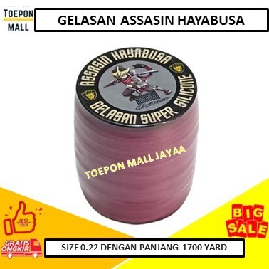 Gelasan Assasin Hayabusa Super Siilcone Carbon Senar Layang-Layang - Size 0.22 - Panjang 1700 Yard -