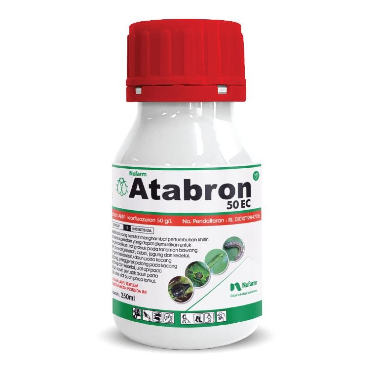 Atabron 50EC 250 ml Insektisida Obat Hama Ulat Belalang Wereng Walang