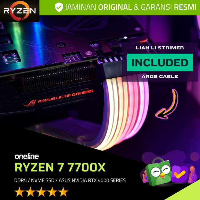 PC ASUS X Lian Li AMD Ryzen 7 7700X / ASUS ROG Strix RTX 4000 Series