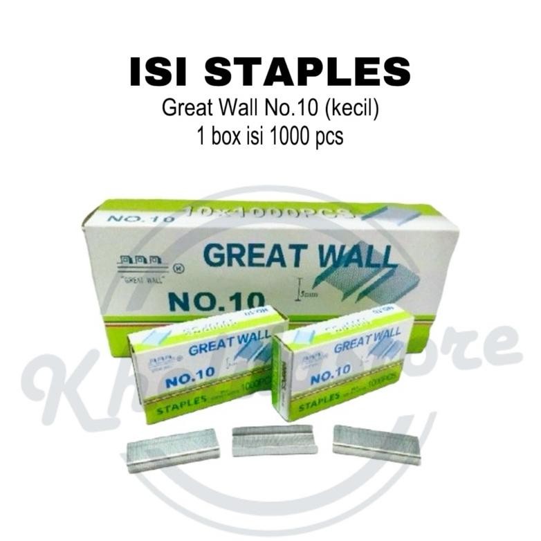 

Terlaris (1 Pack) Isi Stapler Refill Staples Great Wall No. 10 Terlaris