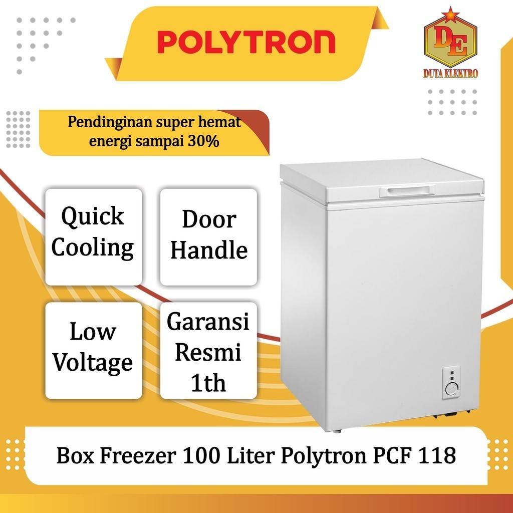 Box Freezer Polytron PCF 118 Chest Freezer 100 Liter