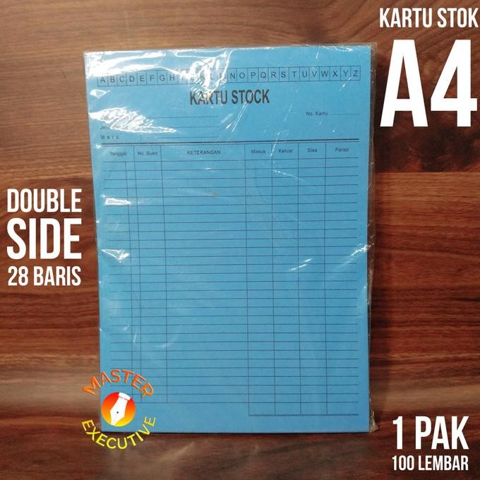 

Sale [Pak - 100 Lembar] Kartu Stok A4 - Catatan Stock Gudang