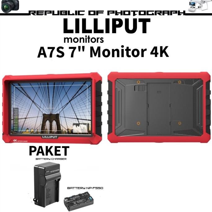 TERBARU - LILIPUT A7S 7" Monitor 4K HDMI / LCD MONITOR LILIPUT A7S 4K