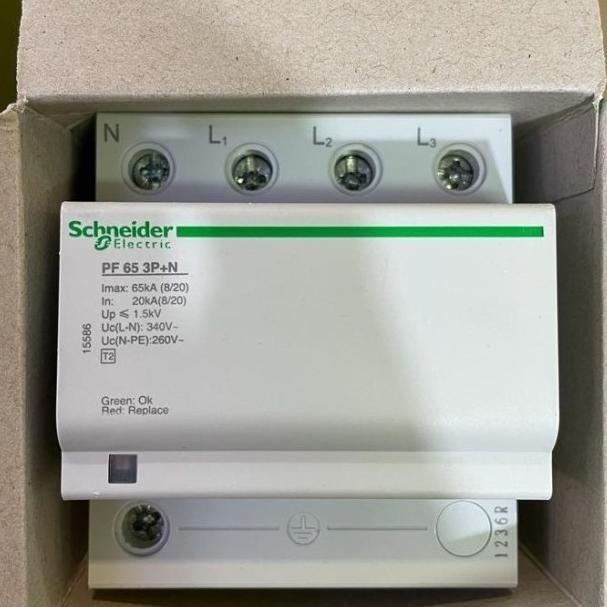 Langsung Kirim Surge Arrester Schneider Pf65 Ipf65K 3P+N 65Ka A9L15586