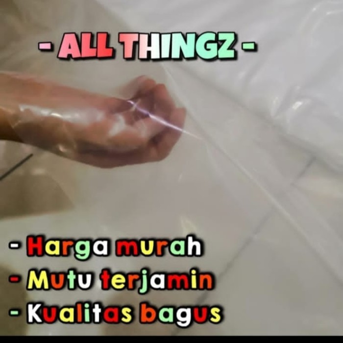 

1 Roll Plastik Cor PE Bening Lebar 60 cm Sarung
