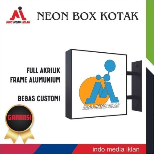 

neon box kotak 2 sisi / neon box kotak 60x90