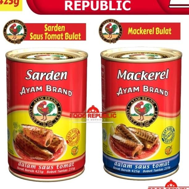

Ayam Brand 425Gr Ikan Sardines / Maerel Kaleng Sarden Fish Tomat