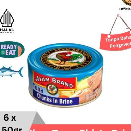 

Ikan Tuna Kaleng Paket 6 Pcs Chunk In Brine Ayam Brand 150Gr