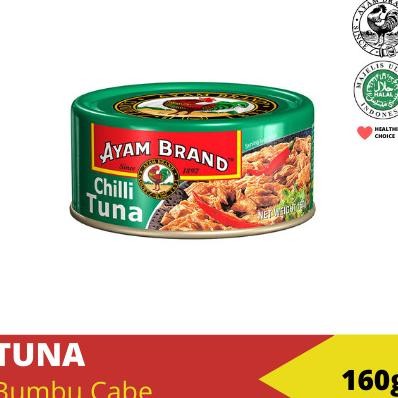 

Ikan Tuna Kaleng Ayam Brand Chili Cabe 160 Gr Makanan Siap Saji