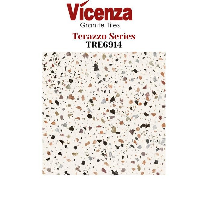 Keramik/Granit/Granite Tile Lantai Dinding Motif Teraso Krem 60x60 TA