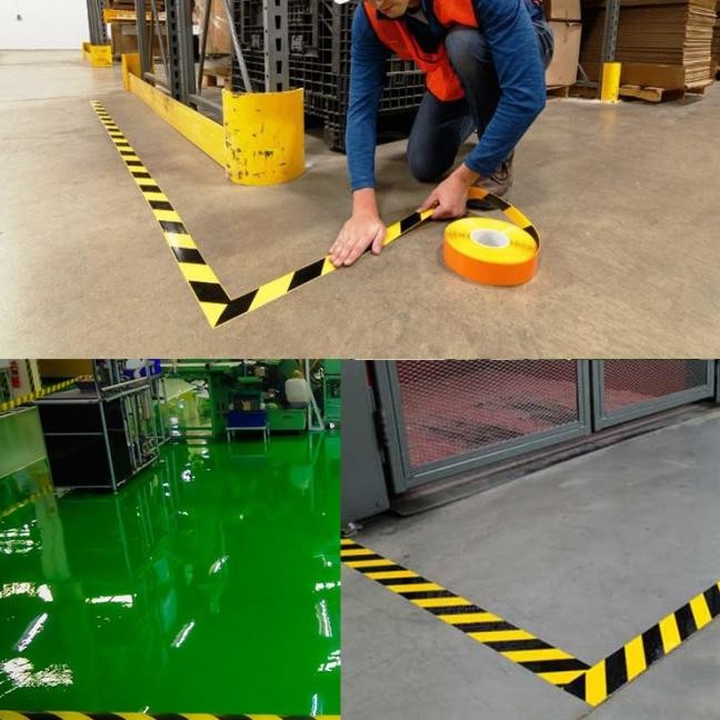 

Floor Marking Tonata / Lakban Hitam Kuning / 5 Cm X 33 M