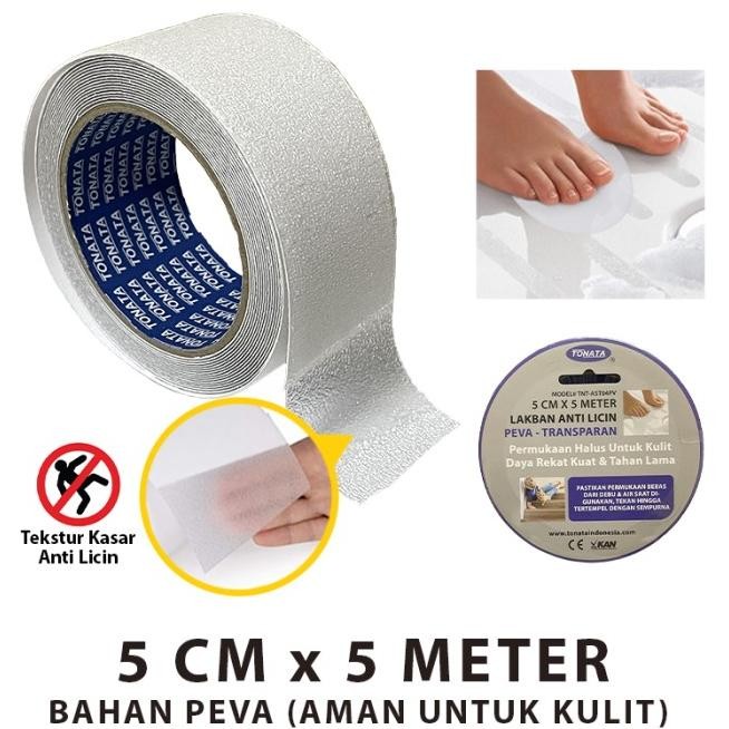 

Anti Slip Tape Peva / Lakban Anti Licin Indoor Bening 5 Cm X 5 Meter