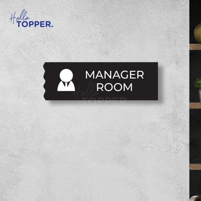 

TERMURAH Sign Akrilik Signage Tulisan Acrylic Papan Curly Style - Manager Room