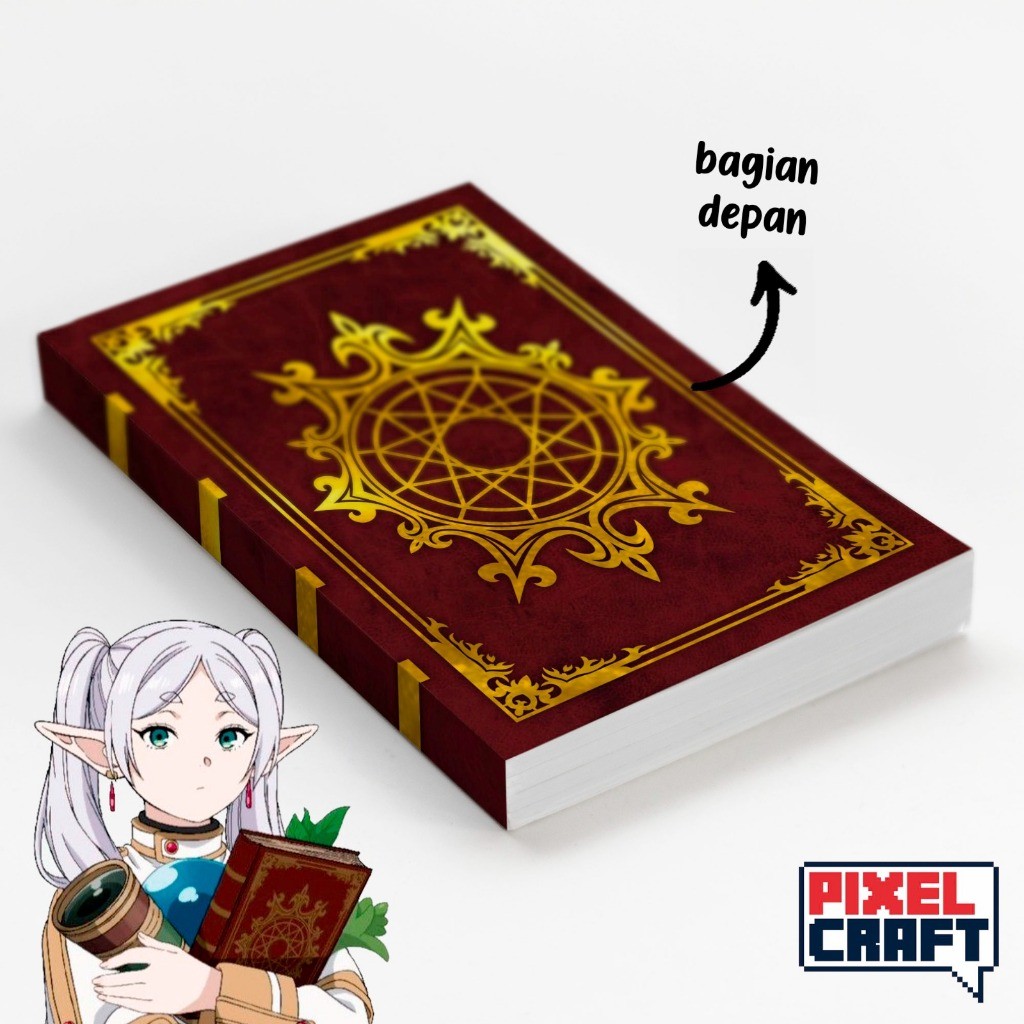 

Pocket Note Softcover A6 Anime FRIEREN Motif GRIMOIRE