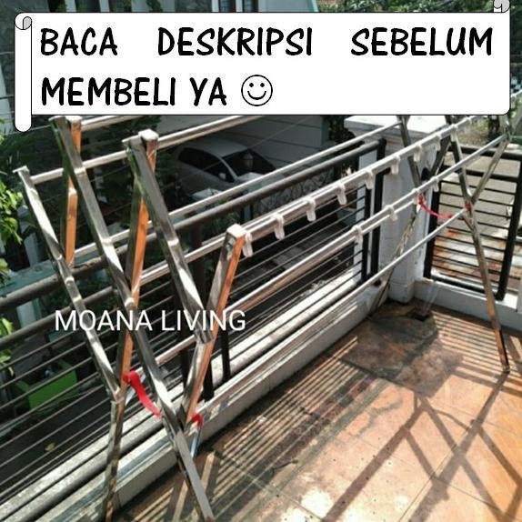 Jemuran Stainless Steel Rubicon Tebal Holo Kotak Jemuran pakaian baju