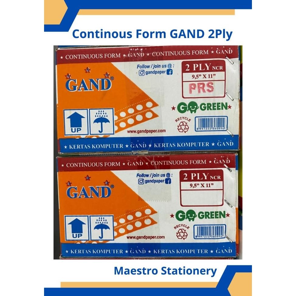 

TERBARU - Kertas Continuous Form 2 Ply / 3 Ply / 4 Ply / 5 Ply / Merk Gand