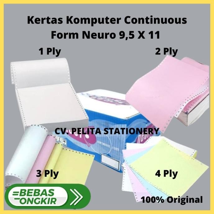 

Kertas Neuro Continuous Form 9 1/2 X11 Full dan Bagi 2 NCR K 1,2,3,4,5