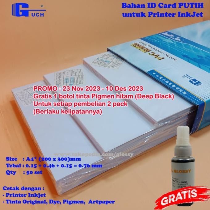 

TERMURAH - PVC BAHAN ID CARD PUTIH 50 SET (GUCH)