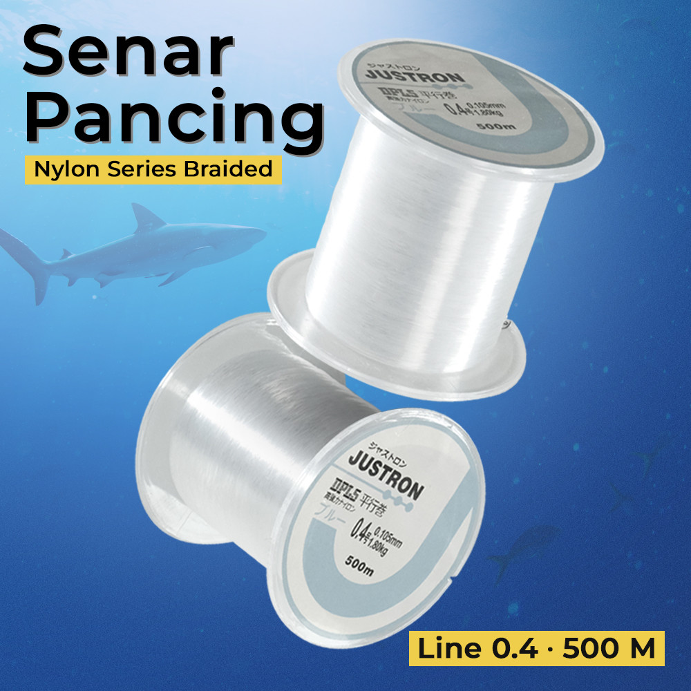 PROMO JUSTRON Senar Tali Pancing Nylon Series Braided 500M - DPLS Kualitas Terbaik