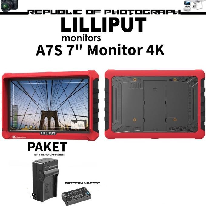 BEBAS ONGKIR - LILIPUT A7S 7" Monitor 4K HDMI / LCD MONITOR LILIPUT A7S 4K