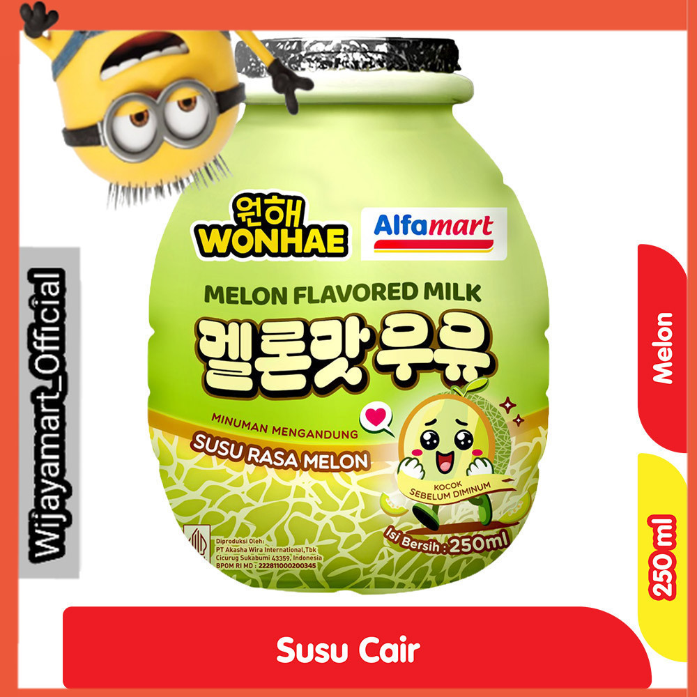 

Alfamart Mujigae Susu Cair Rasa Melon Botol 250 ml