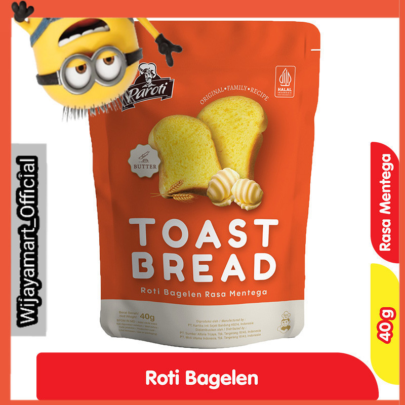 

Paroti Toast Roti Bagelen Rasa Mentega Pouch 40 g