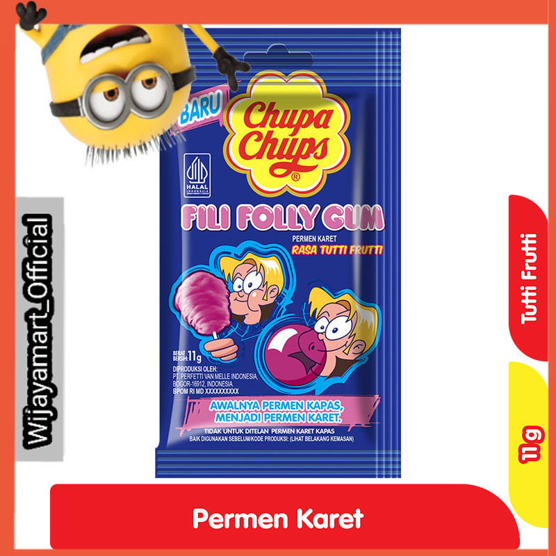 

Chupa Chups Filifolly Permen Karet Tutti Frutti 11 g