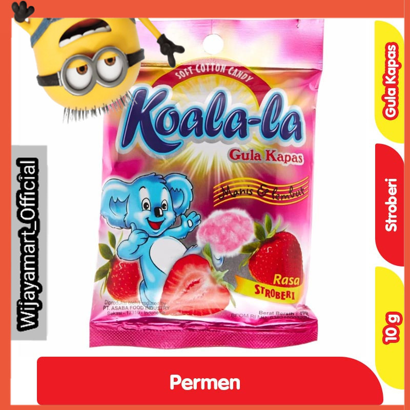 

KOALA-LA Permen Gula Kapas Stroberi 10 g