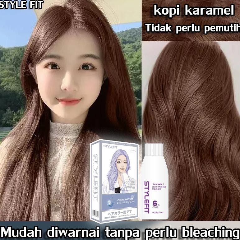 Cb - Style Fit Cat Rambut Coklat Caramel Cat Rambut Bagus Tanpa BleacCat Rambut Ash GreyCat RambutCa