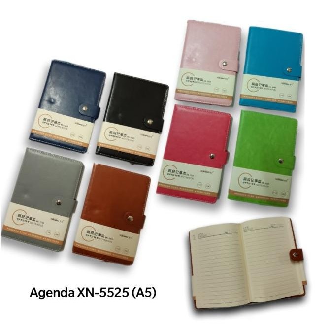 

Sale Buku Catatan Notebook A5 Garis Agenda Kancing Warna Cover Kulit
