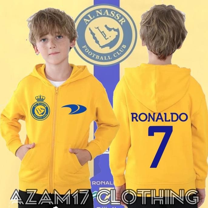 JAKET ZIPPER ANAK AL NASER NASSR CRISTIANO RONALDO FREE TAMBAH NAMA