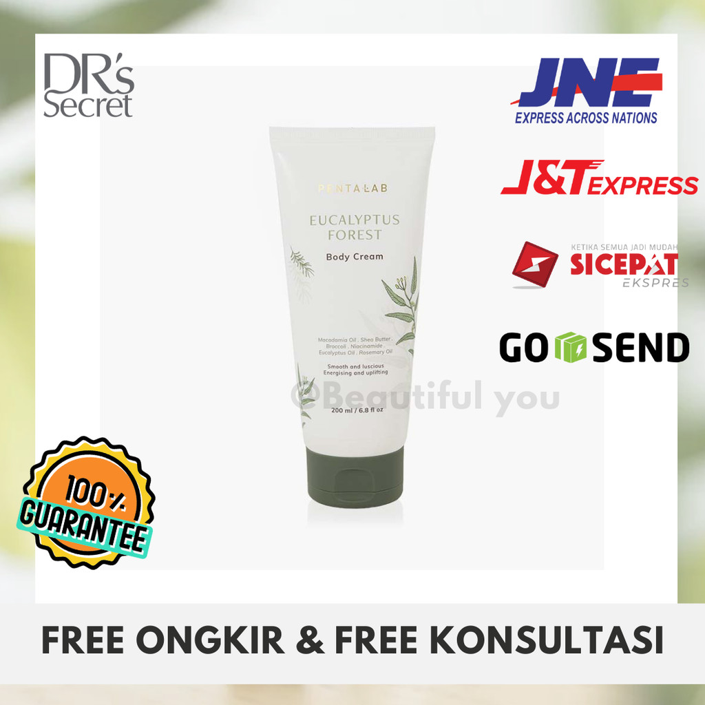 DRS SECRET PENTALAB EUCALYPTUS FOREST BODY CREAM 200ML ORIGINAL 100%