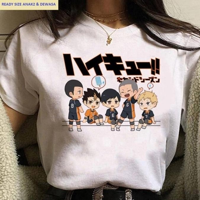 BAJU KAOS ATASAN ANIME JEPANG HAIKYUU HAIKYU ANAK PRIA WANITA LAKI