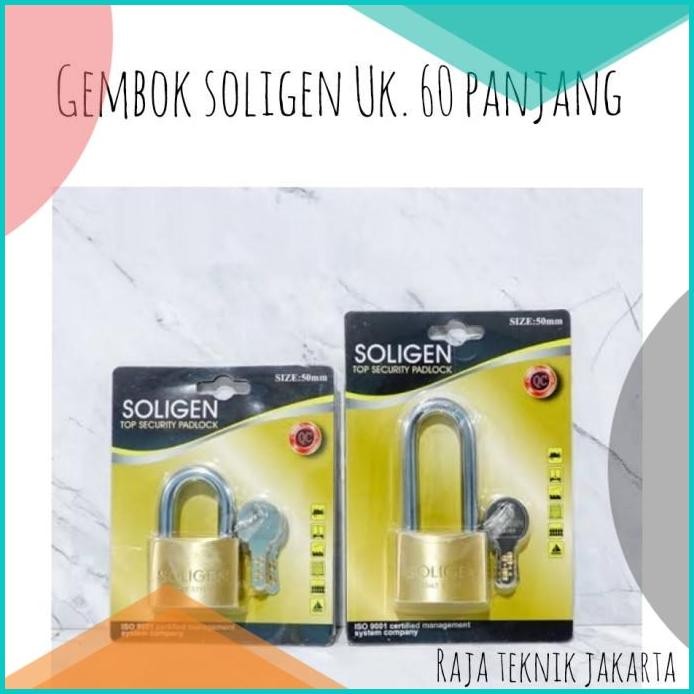 Gembok Rumah / Pagar Soligen Per 60mm Panjang/Soligen Padlock ORIGINA