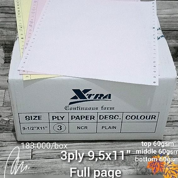 

Kertas continuous form 3ply 9.5x11