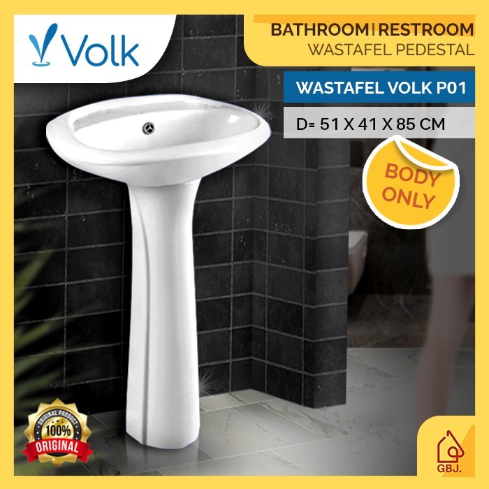 WASTAFEL KAKI PEDESTAL VOLK GERANIUM V05 / WASTAFEL CUCI TANGAN BERDIRI PEDESTAL / WASHTAFEL