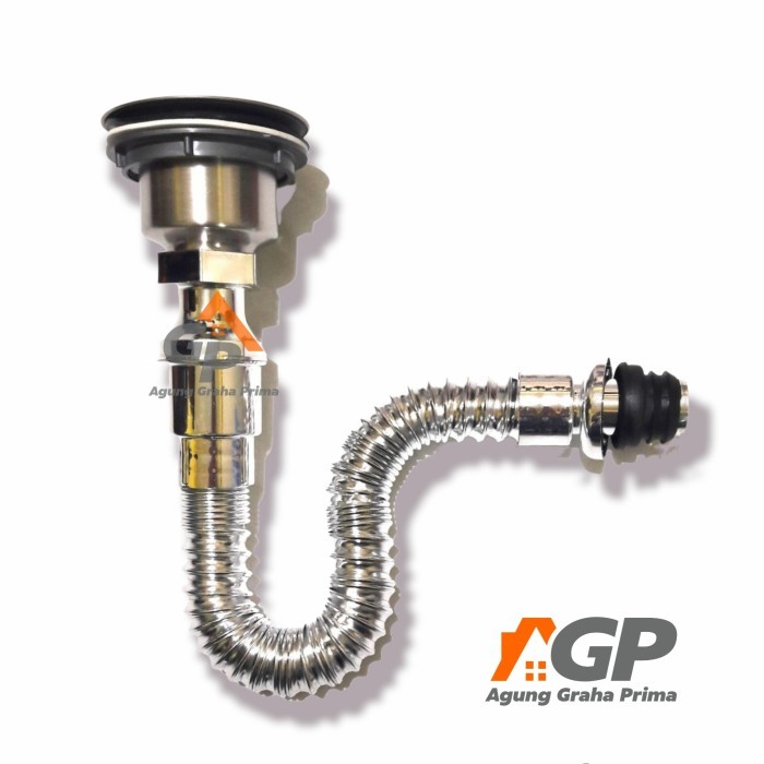 AFUR BAK CUCI PIRING BCP STAINLESS + SELANG BAK CUCI PIRING WASHTAFEL