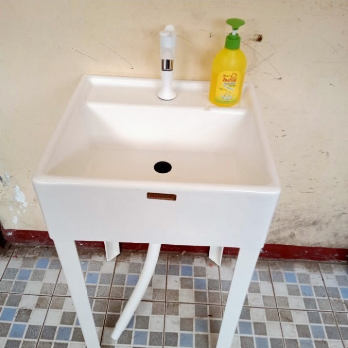 WASTAFEL PORTABEL/ WASTAFEL MEJA / WASTAFEL KOMPLIT PLASTIK PVC TEBAL