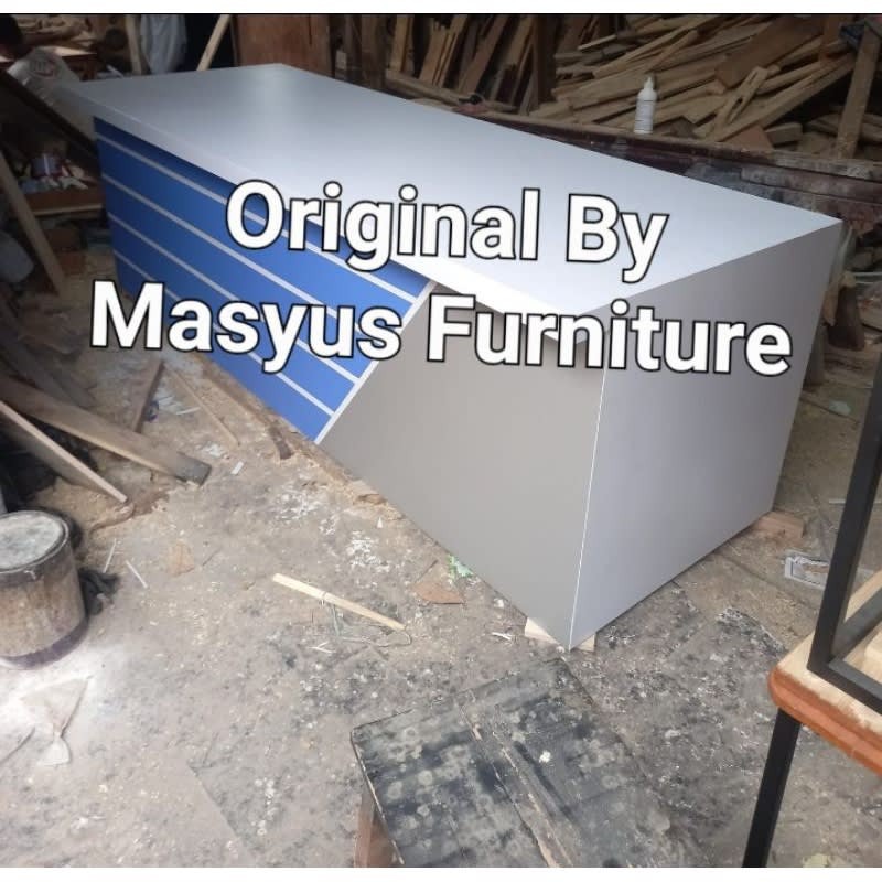 Meja Kasir Bahan Exclusive HPL Tahan Panas, Tahan Air, Tahan Rayap | Meja Kasir HPL | Meja Bar Multi