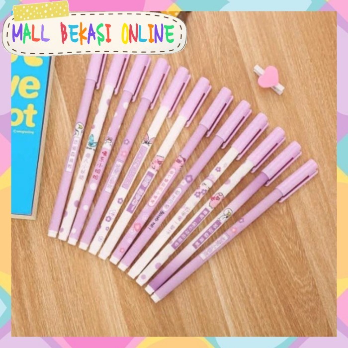 

Terbaru (1pcs) Pulpen Gel Motif Girl Heart Pink Pulpen Korea Sekolah & Kantor 100% ori