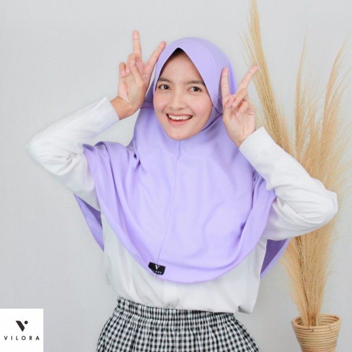 Kerudung Jilbab Bergo Vilora Sekolah Ori Murah