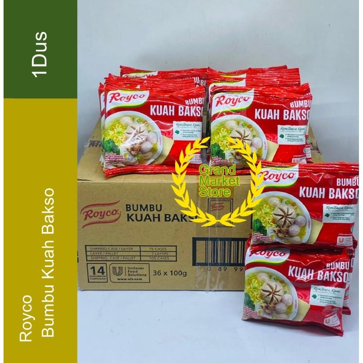 

Royco Kuah Bakso 100g 1 Karton Bumbu Kuah Bakso Rasa Sumsum Sapi 1 Dus