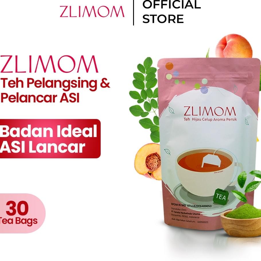 

Zlimom Teh Hijau Celup Aroma Persik 30 Kantong Teh