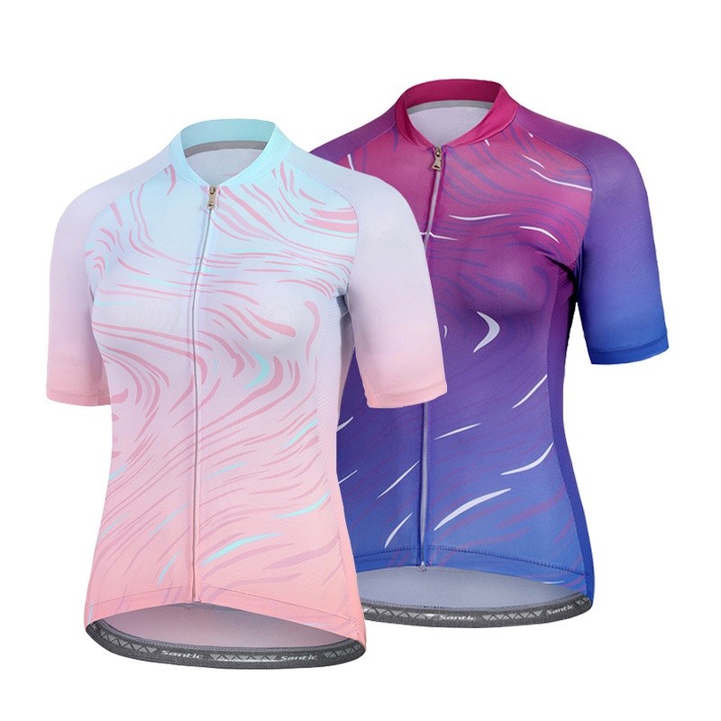Santic Jersey Bersepeda Cepat Kering Bersirkulasi Sepeda Desain Ramp Sepeda MTB Jalan Wanita KL2C022