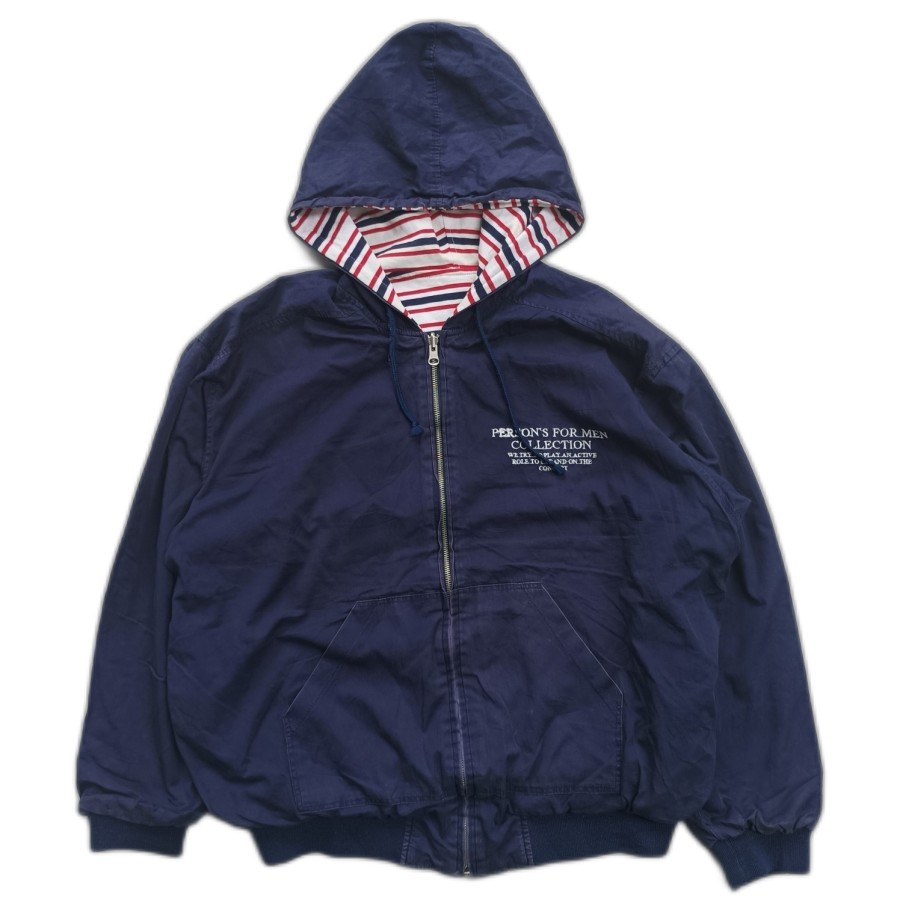 jaket vintage persons for men reversible jacket stripes boxy casual