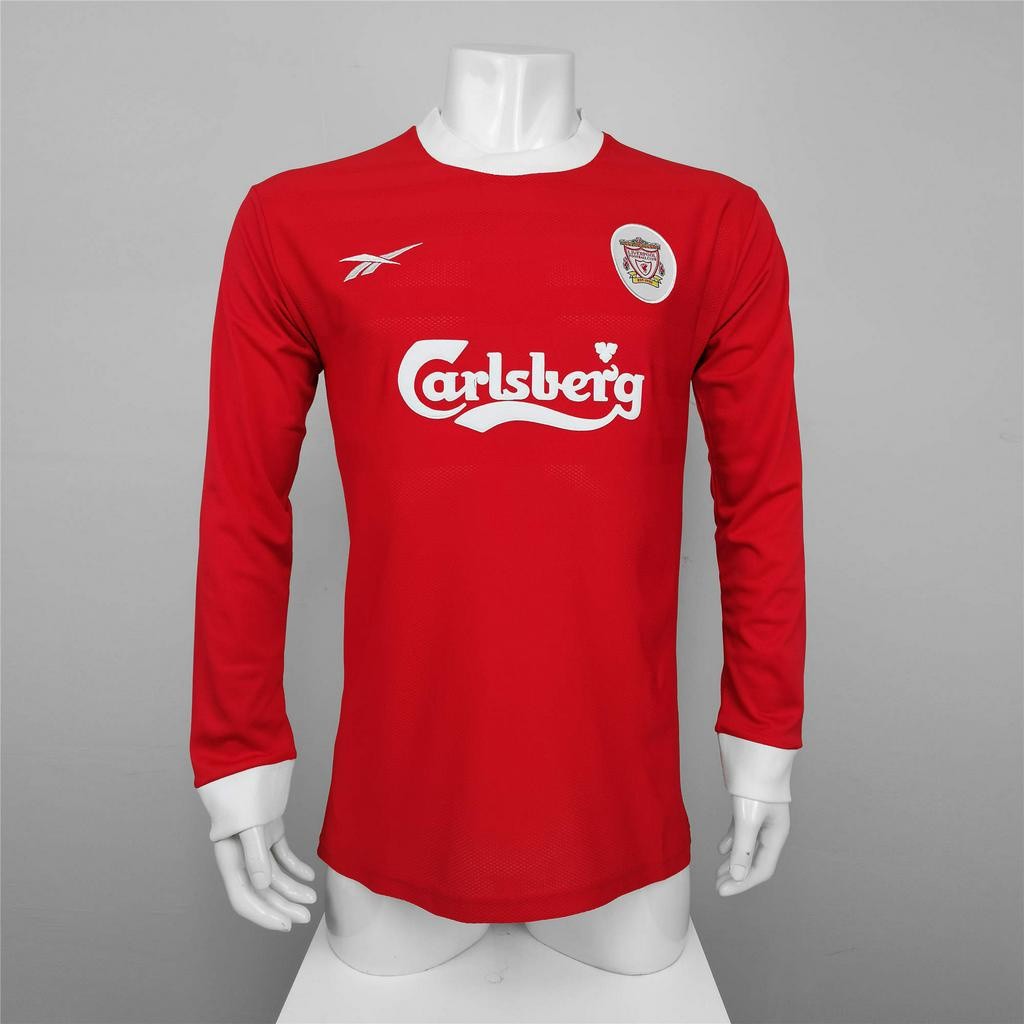 Jersey Lengan Panjang Rumah Retro Liverpool 98 Jersey Bola Antik |416DAEEA|